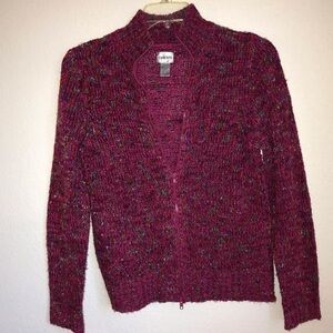 Chico’s marled full zip cardigan